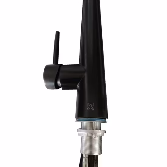 Aquacubic 2021 robinet de cuisine extractible en acier inoxydable, Standard américain, Type moderne, noir