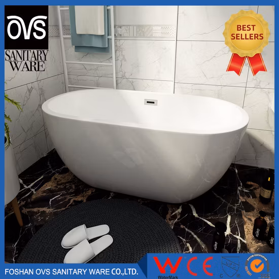 Function and Freestanding Acrylic Bathtub Soaking Type Bathtub (BJ6065)