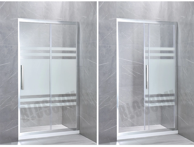 Bathroom Simple Aluminum Frame Enclosure Room Tempered Glass Sliding Shower Door