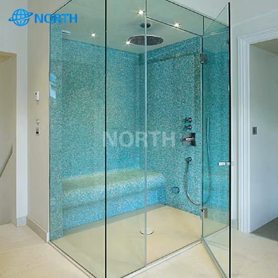 Cabine de douche en verre trempé transparent certifié CE Igmc SGCC, panneau mural de douche, panneau de verre, porte coulissante en verre, porte de douche en verre, porte en verre