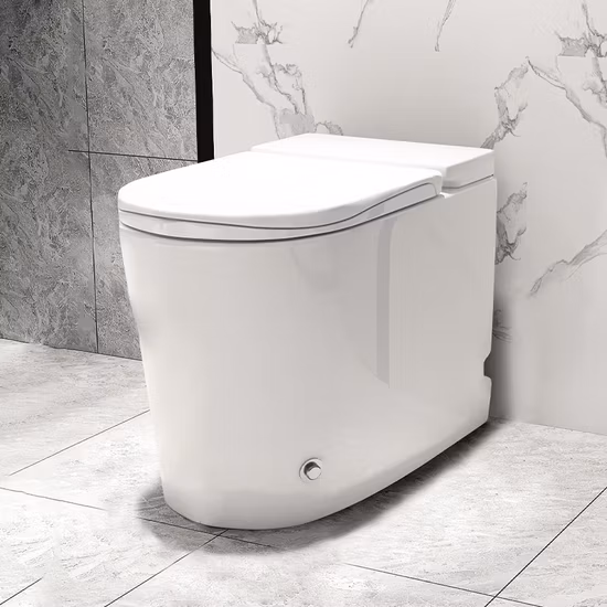 Toilettes de forme ronde de placard d'eau de bâti de plancher de rinçage d'impulsion sans réservoir