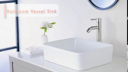 Aquacubic Robinet de salle de bain à poignée unique doré monotrou en acier inoxydable pour lavabo de salle de bain avec bonde escamotable