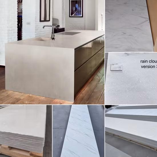 Pierre artificielle pierre acrylique Surface solide pierre comptoirs de salle de bains dessus de vanité